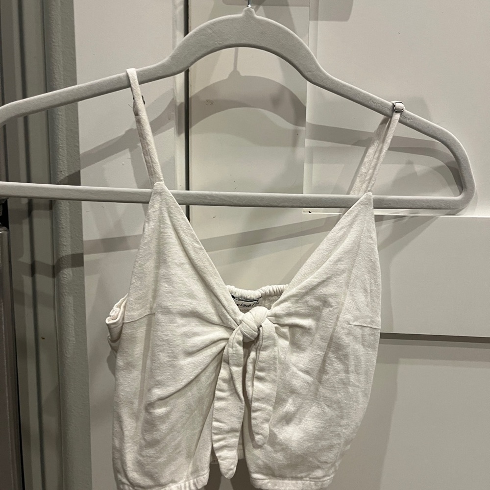 Abercrombie & Fitch Cream Tie-Front Camisole